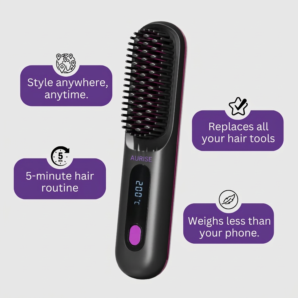 Aurise Sculpt™ — Short Hair Styling Brush